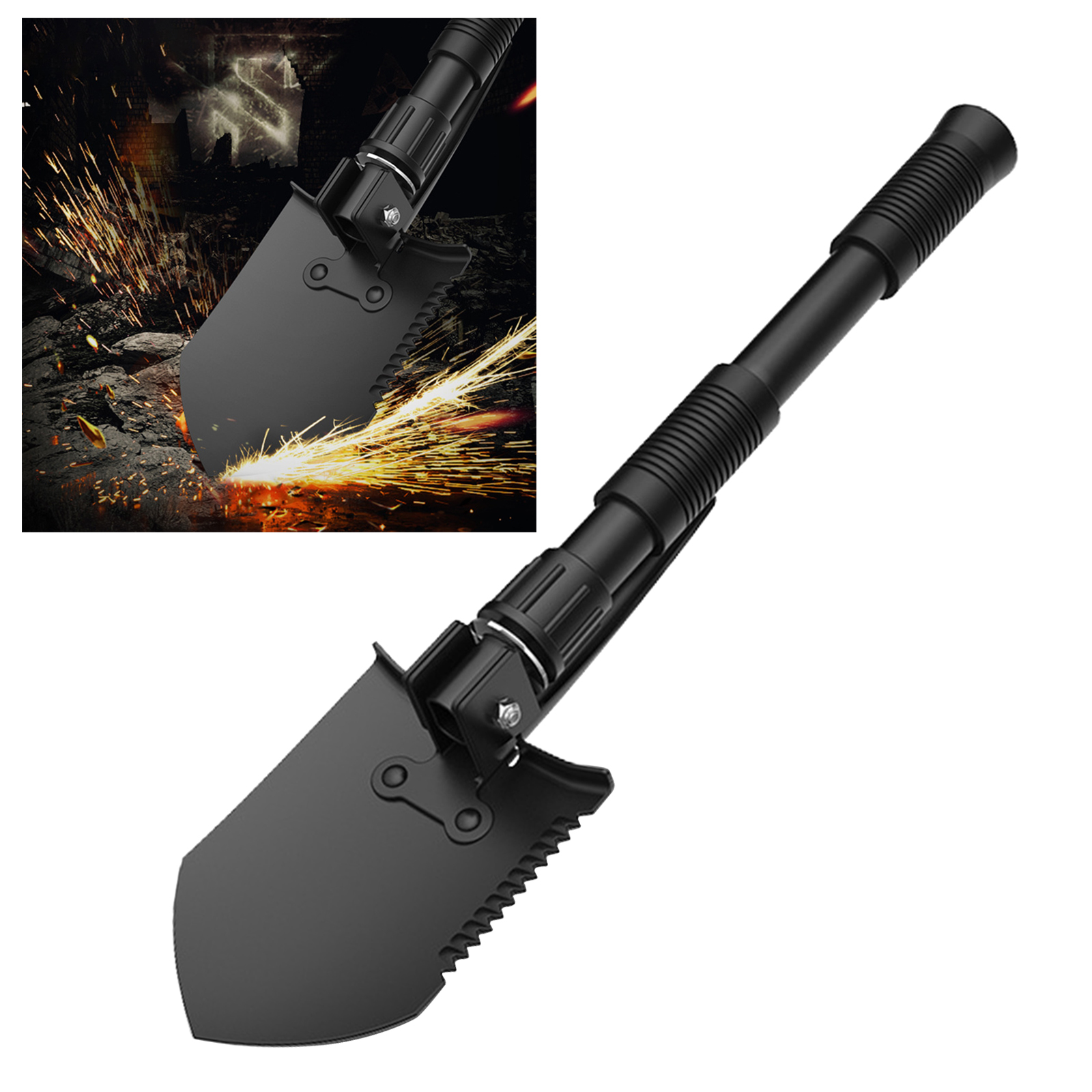 Outdoor Camping Shovel Compact Spade Multi-functional Shovel for Emergency Folding Shovel