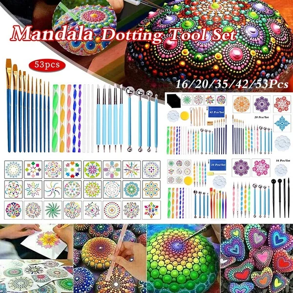 16pcs/set Mandala Dotting Tools Kit for Painting Rock Stone