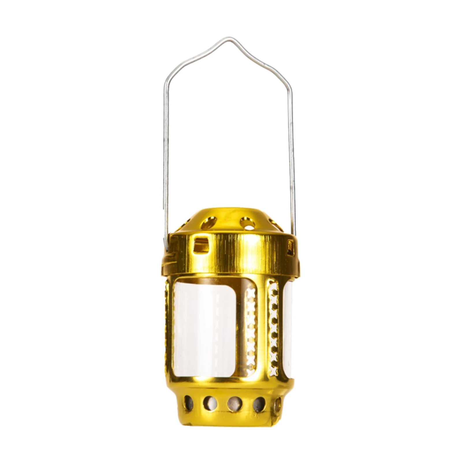 Metal Gold Mini Tealight Holder Camping Hanging Lantern Party Candle Holder