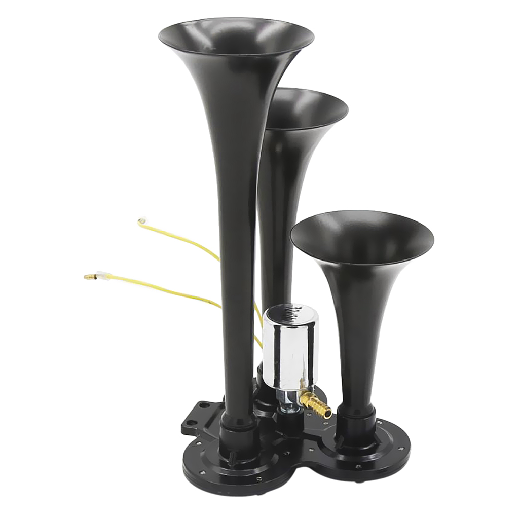 Triple Train Air Horn with Electric Solenoid for Trucks - Super Loud 150db