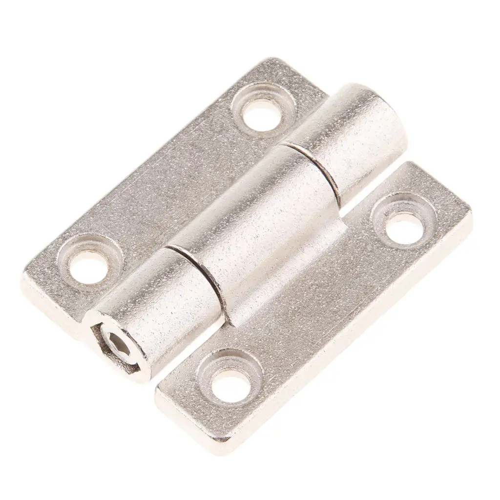 45 X 34mm 4 Countersunk Holes Adjustable Torque Position Control Hinge Silver