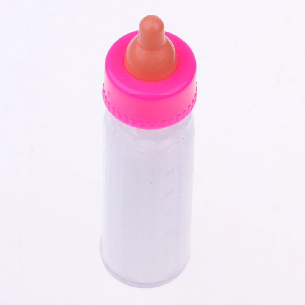 Newborn Baby Doll  Feeding Bottle Reborn Milk Bottle with Pacifier Disappearing Fake Drinking Bottle (Single Bottle)