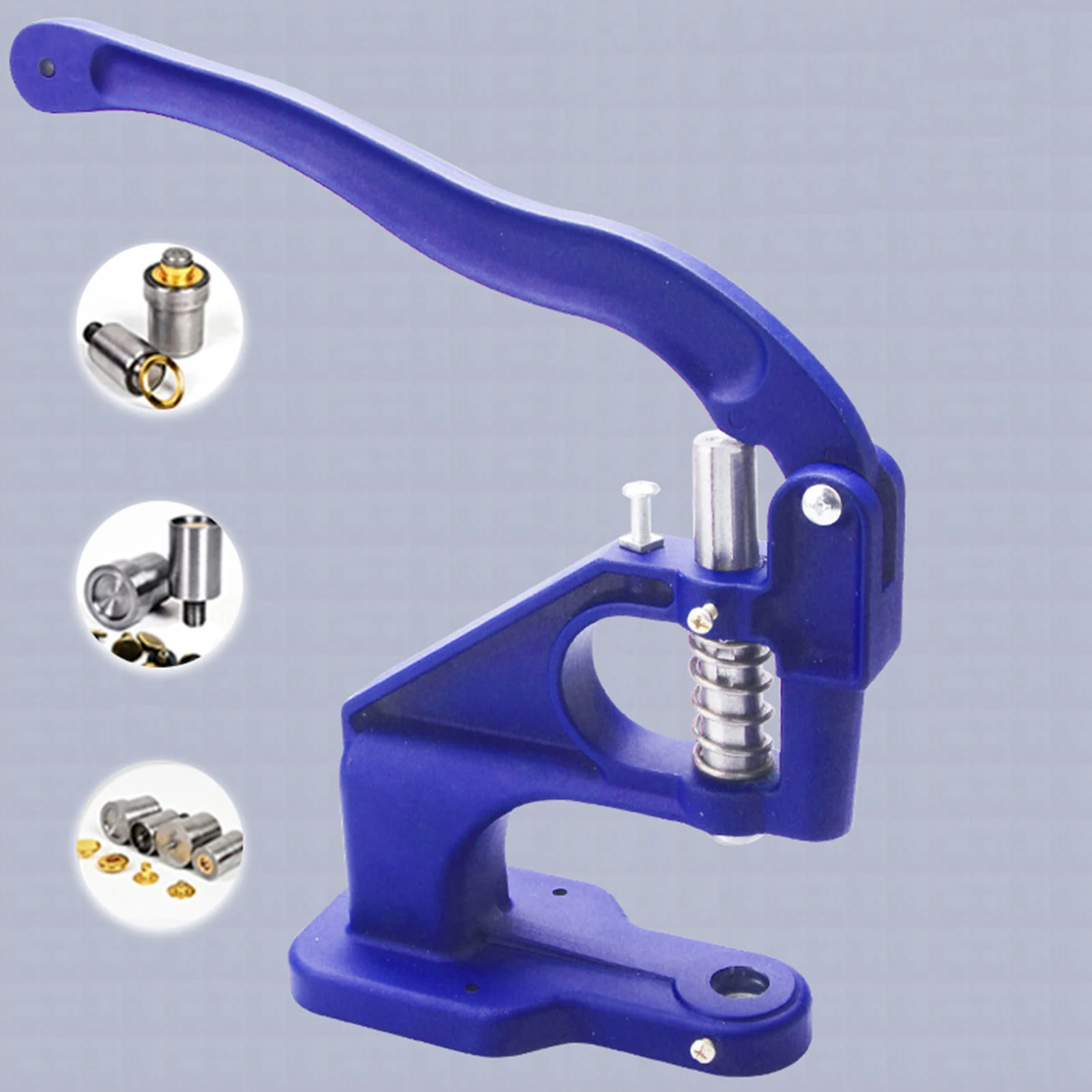 Portable Grommet Eyelet Hole Punch Tool Pressing Machine Hand Sanp Button Press Tool for Rivets Fastener Sewing