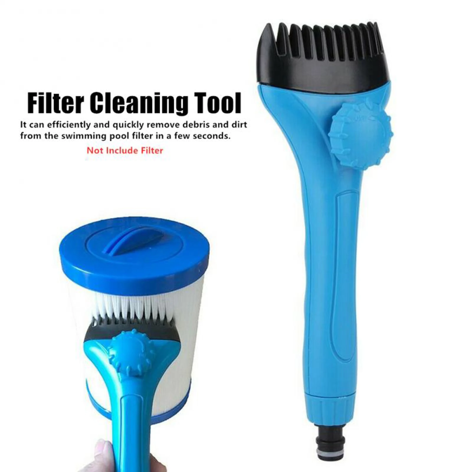 Hand Held Pool Filter Cleaning Brush Deep Clean Spa Cleaner Tool Accessories