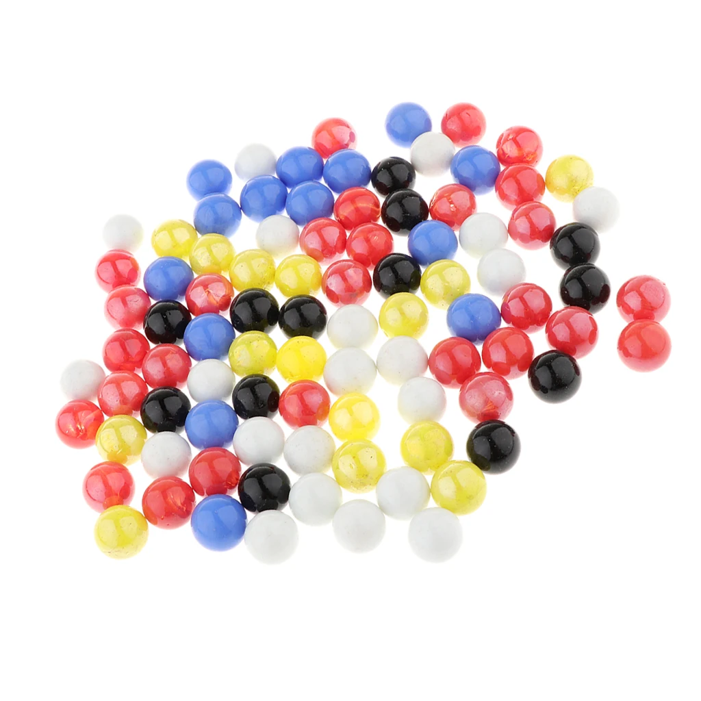 90pcs Colorful Marbles Ball Glass Bead for Chinese Checkers Children Toys