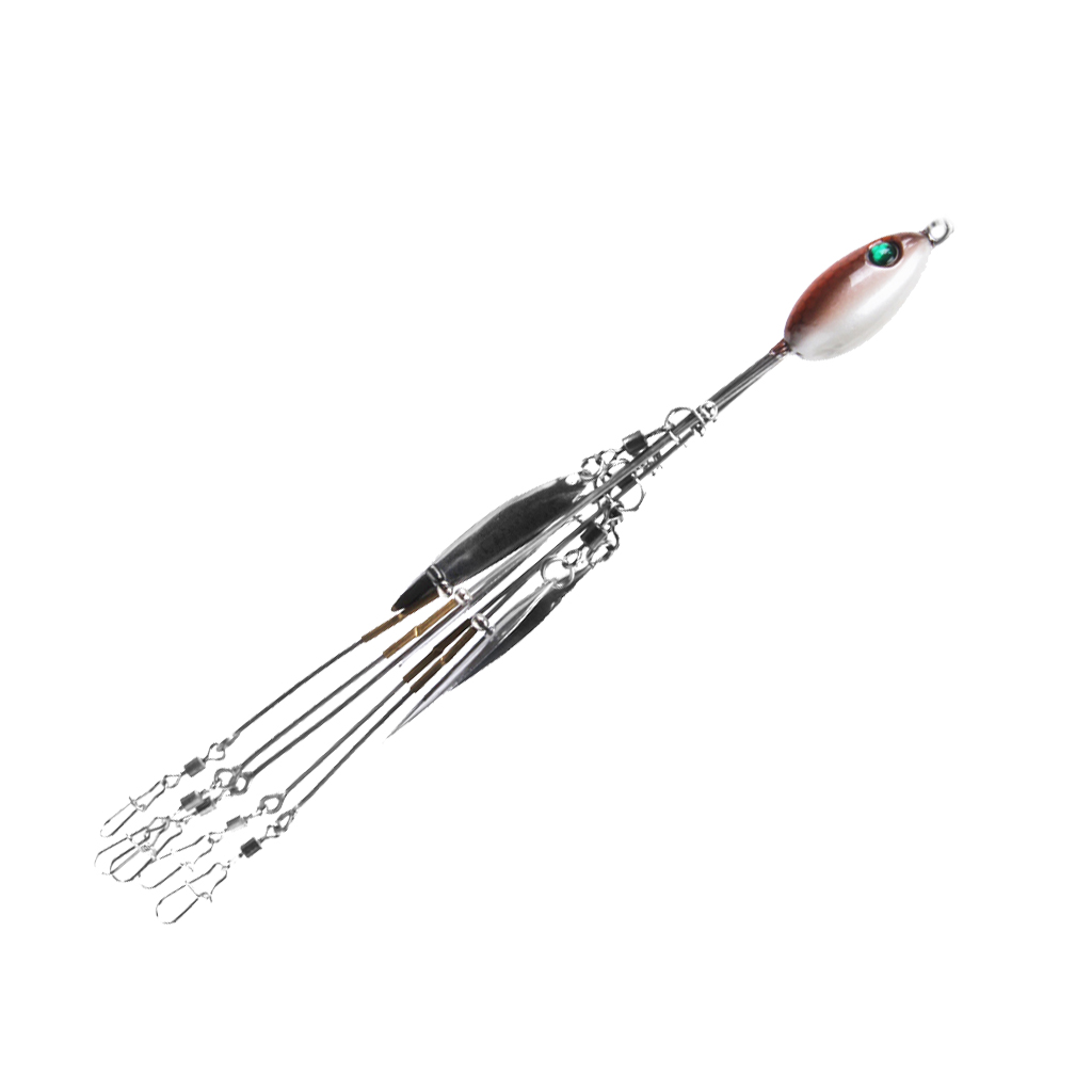 Durable Metal 5 Arms Fisihing Umbrella Rig Fishing Bass Bait Lure