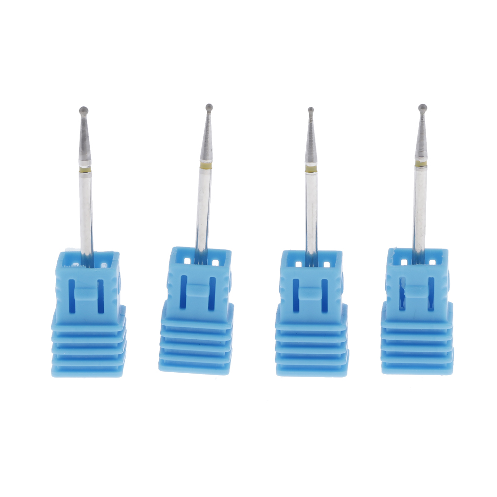 4x Nail Art Drill Bits Ball Style 3/32