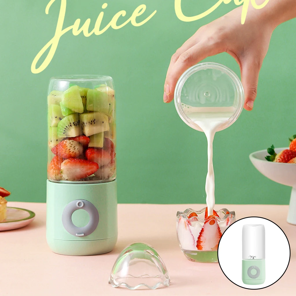 500mL Portable Electric Fruit Blender 6 Blades Fruit Mixer Machine Ice Mini Juicer Cup for Home Office Mini Juice Maker