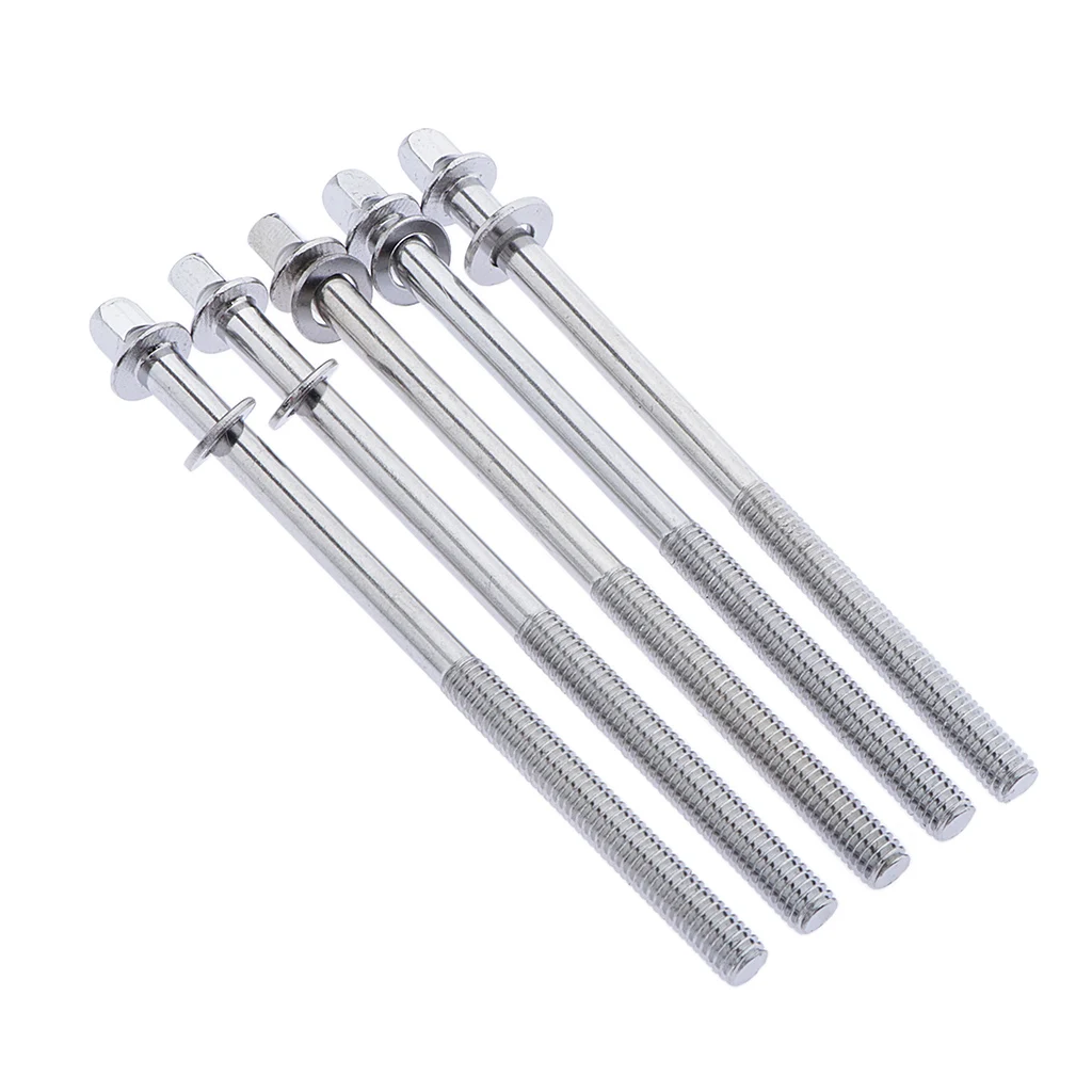 5x NEW 100mm Drum Tension Rods W/ Washers For Tom Drum Build  Parts