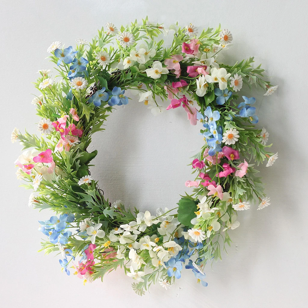 15 Inch Primrose Wreath Garland for Front Door ing Wall Decorations