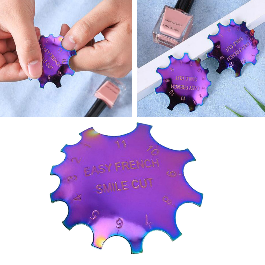Stencil Simple French Line Edge Nail Trimmer Manicure Nail Art Design Plate