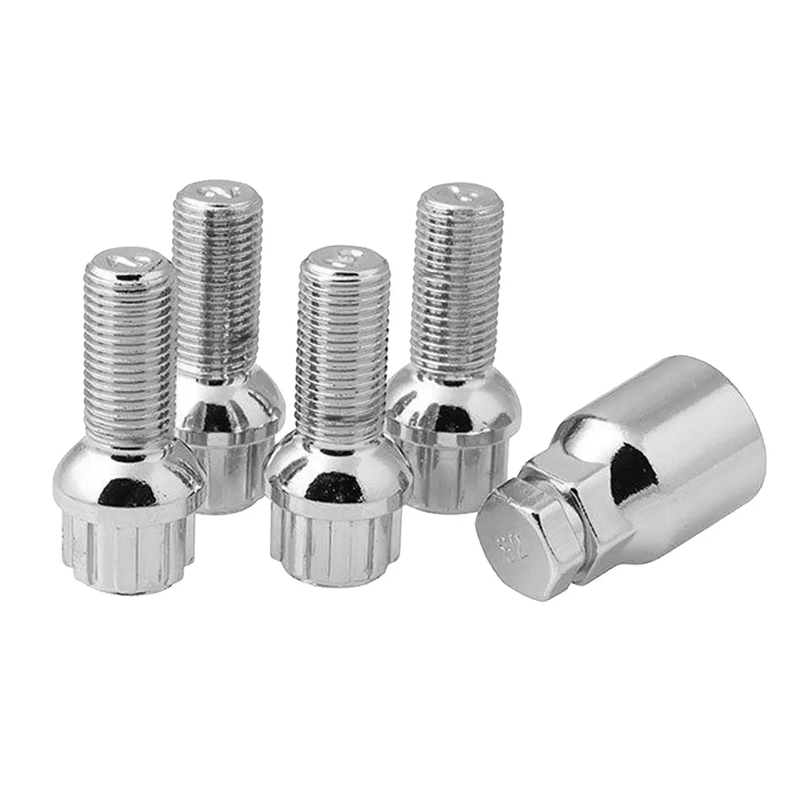 5pcs Iron Wheel Locking Bolt Fit for VW GOLF M14x1.5  Security Nuts, High Performance
