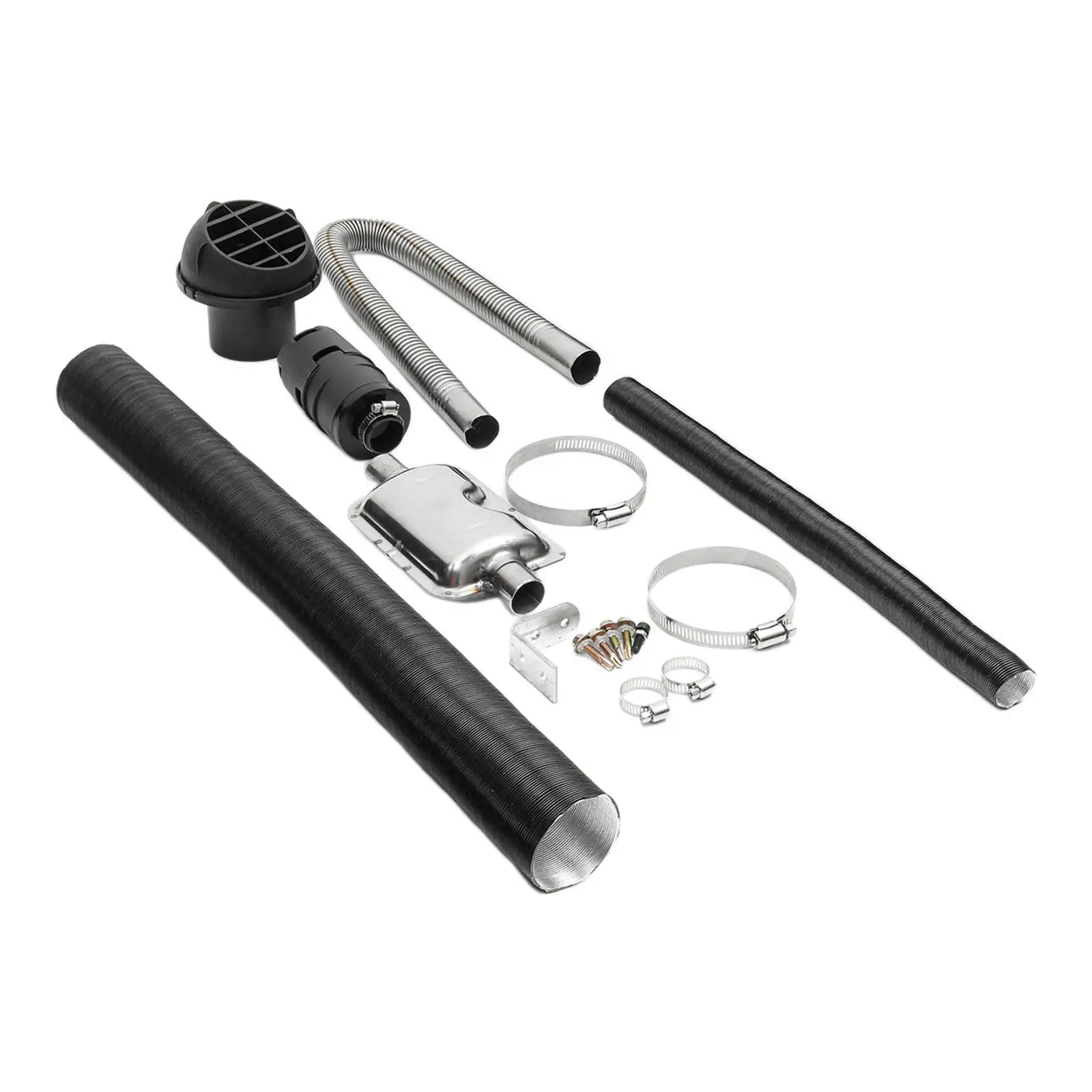 Air Car Heater Replacements Kit 24mm Exhaust Muffler Silencer +25mm Filter+ Heater Duct Exhaust Air Intake Pipe