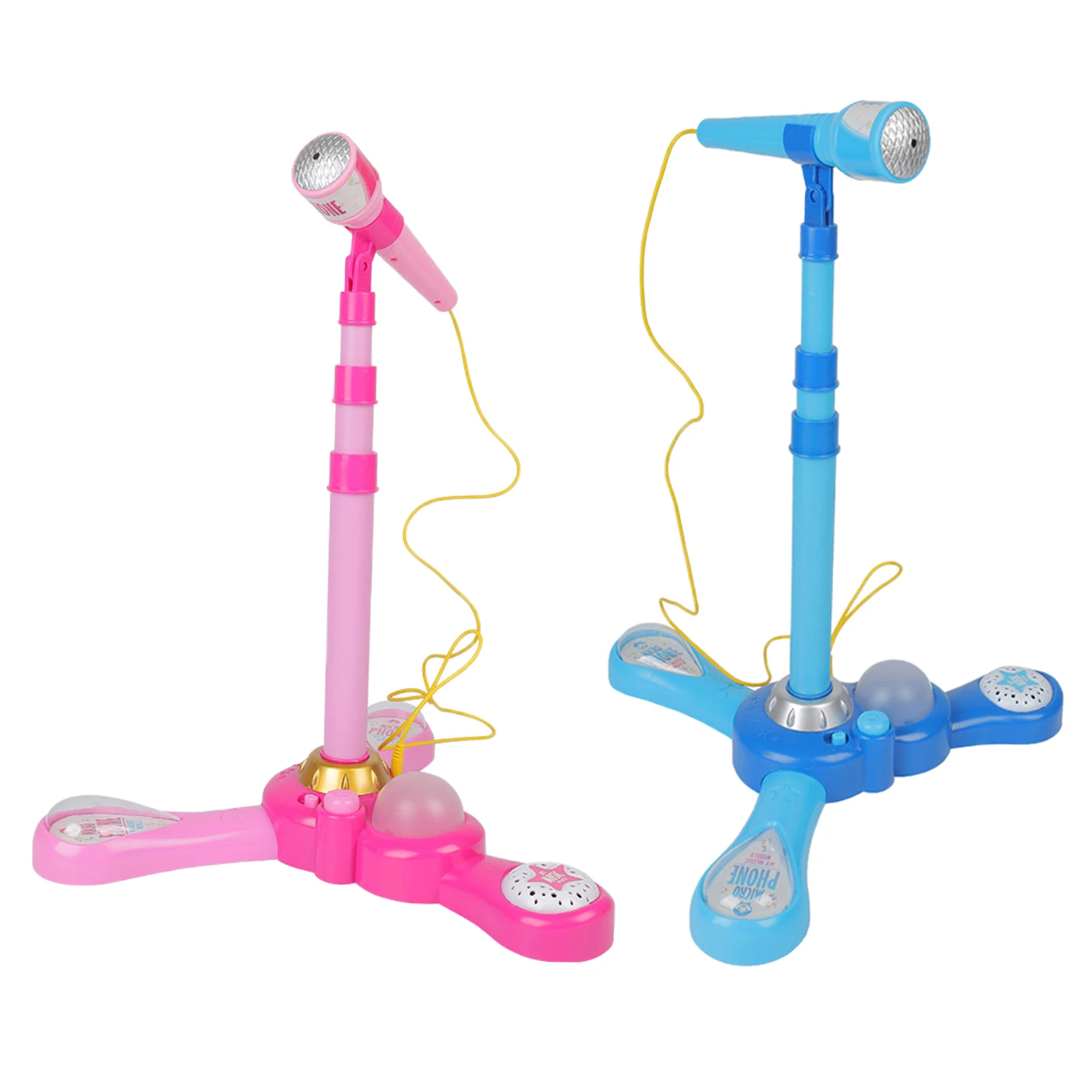 Adjustable Karaoke Machine Toy Microphone Set Singing Musical Portable Educational with Stand Connect to Mobile Phone