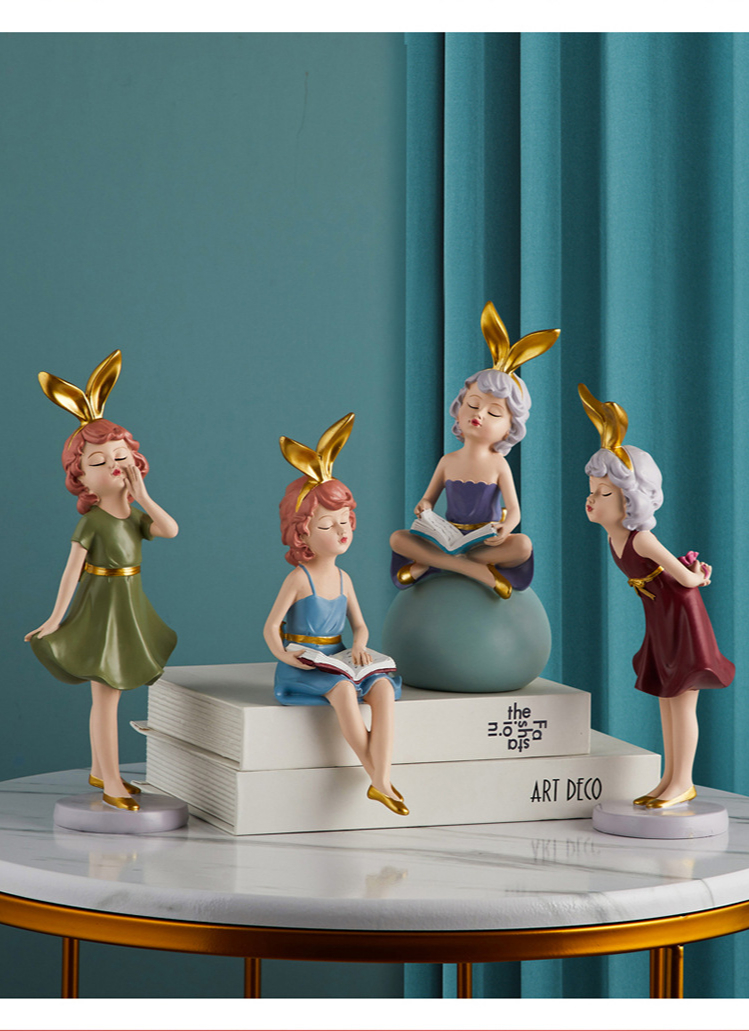 Decoração para Casa Sala de Estar Presente do Feriado Estilo Nórdico Bolha Menina Escultura Personagem Modelo Quarto Decoração Pequena 4 Cheap Lâmpada 3D Anime FiguraOrnamentos Figura
