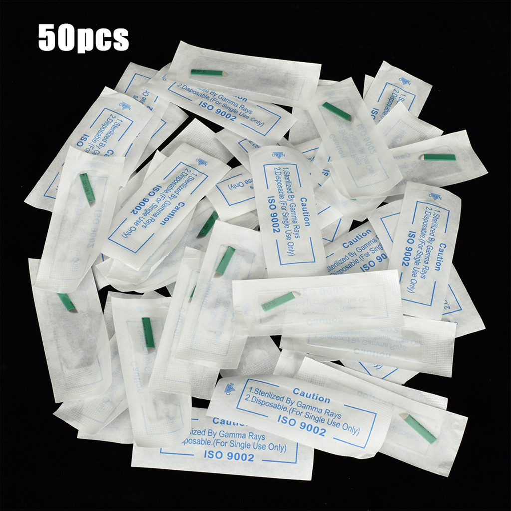 50pc 14Pins Eyebrow Microblading Needles For 3D Embroidery Manual Tattoo Pen