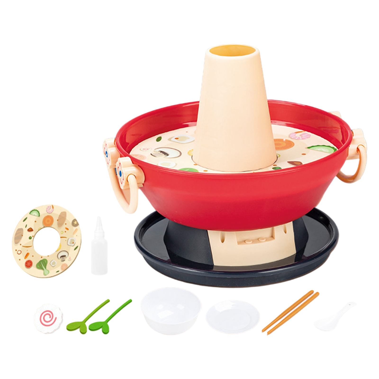 Kids Kitchen Playset Toy with Light Learning Cooking Skills Kitchen Utensils Cooking Toy for Kids 3+ Boys Girls Xmas Gifts