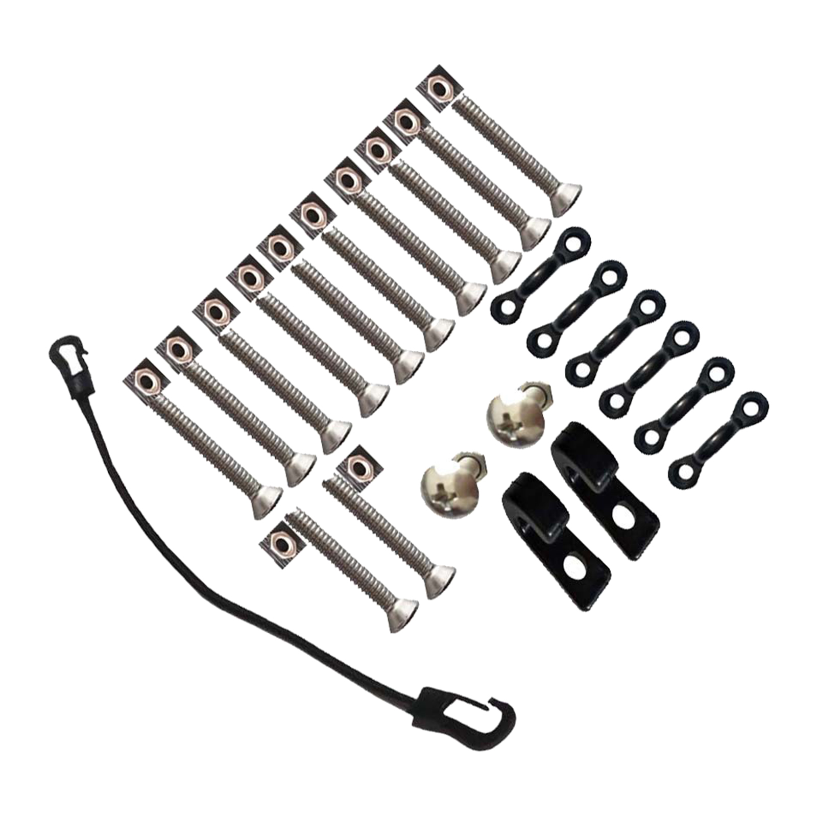 1 Set Deck Rigging Kit Accessor Kayak Deck Loops Tie Down Pad Eyes and Rivets - Bungee Fishing All Accessories Hardware Kit