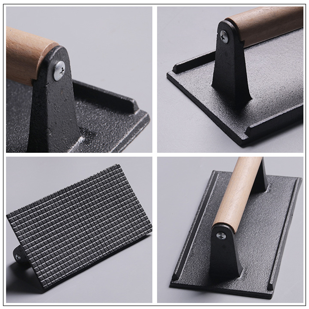 High Quality Kitchen Heavy Cast Flat Iron Steak & Burger Sausage BBQ Grill Press Weight Home Kitchen Supplies Gift