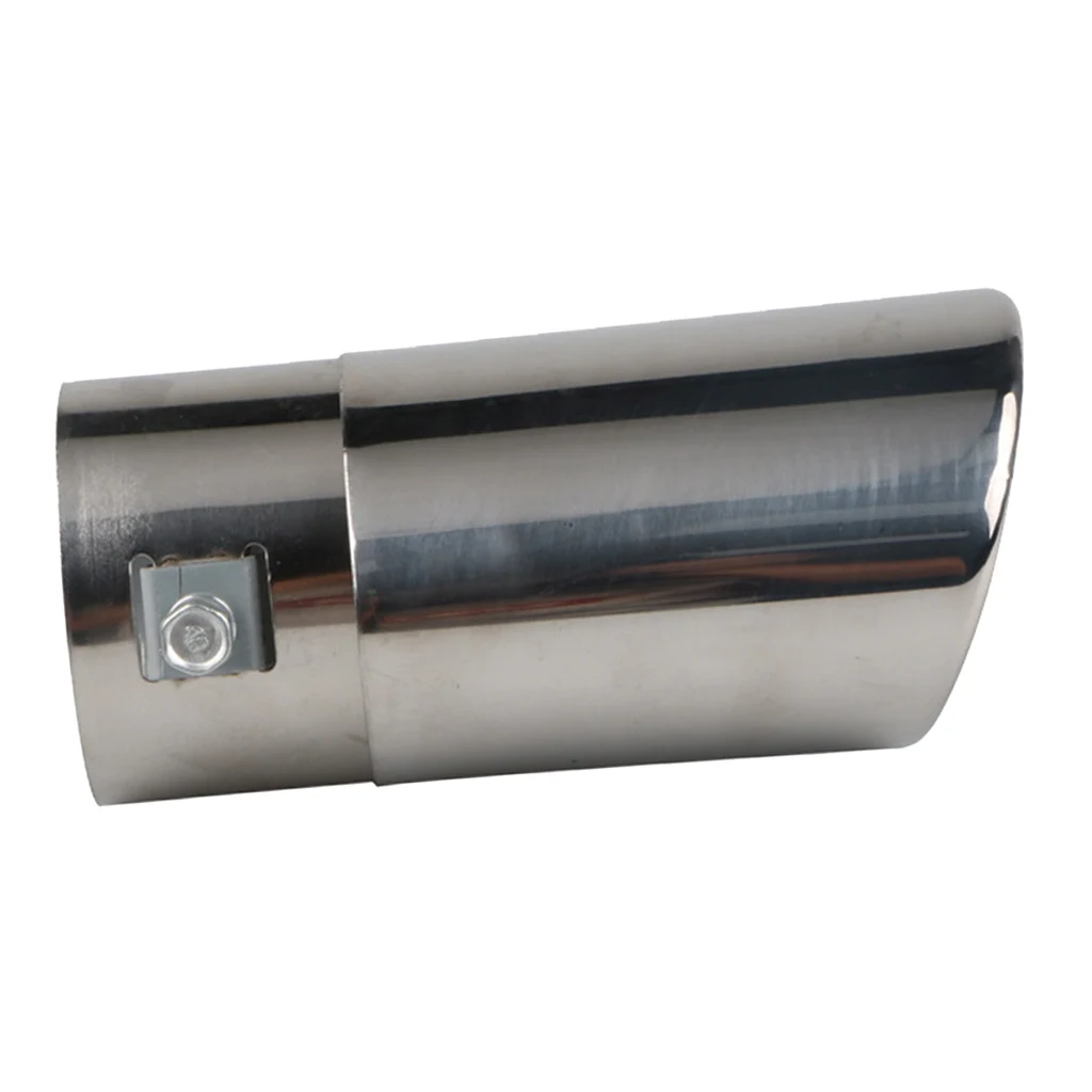 Car Exhaust Pipe Muffler Silencer Tail Pipe Universal Stainless Steel Length 140mm Interface 63mm Anti-Grease Car Accessories