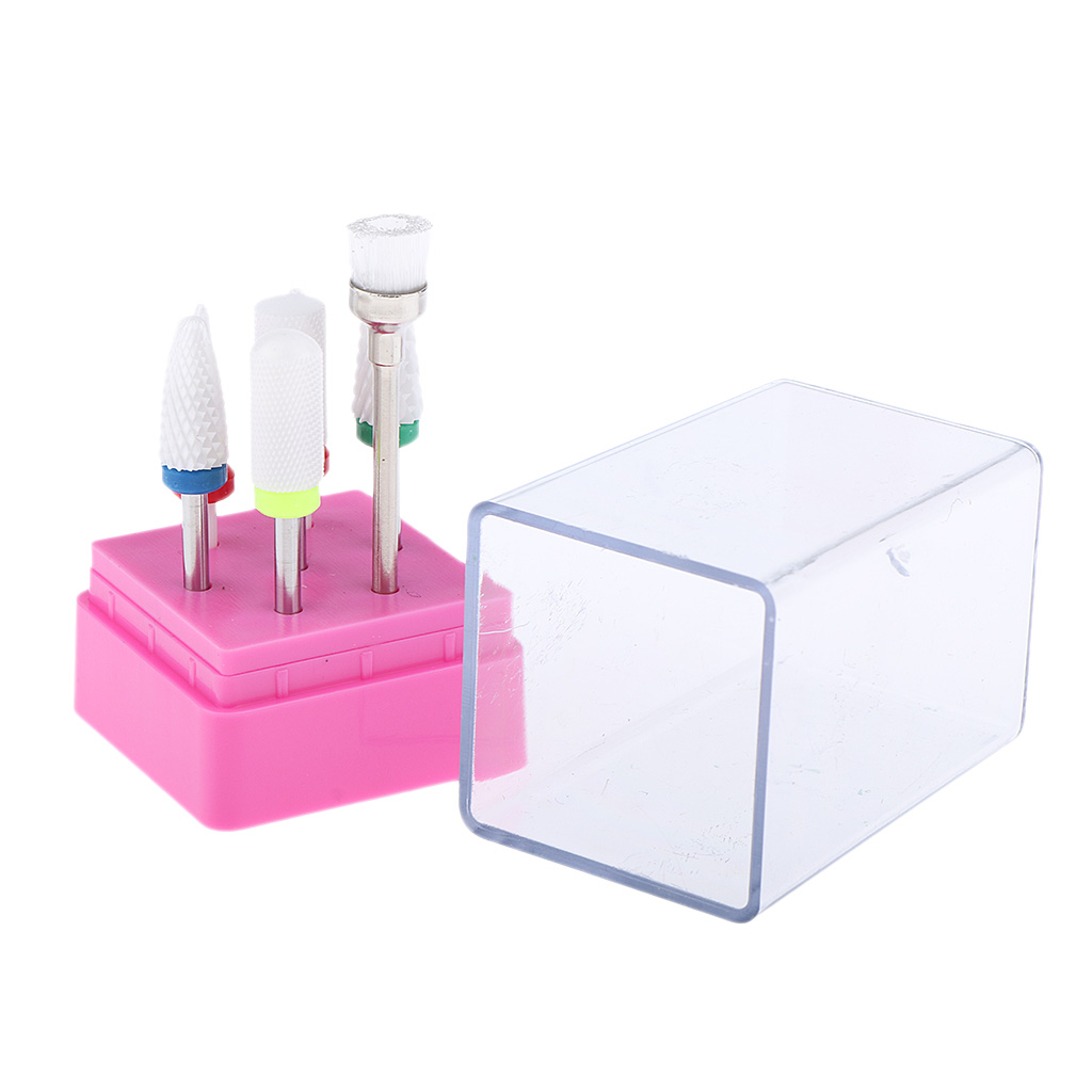 7Pc Ceramic Nail Art Polishing Head Drill Bit DIY Manicure Buffing Bits Set