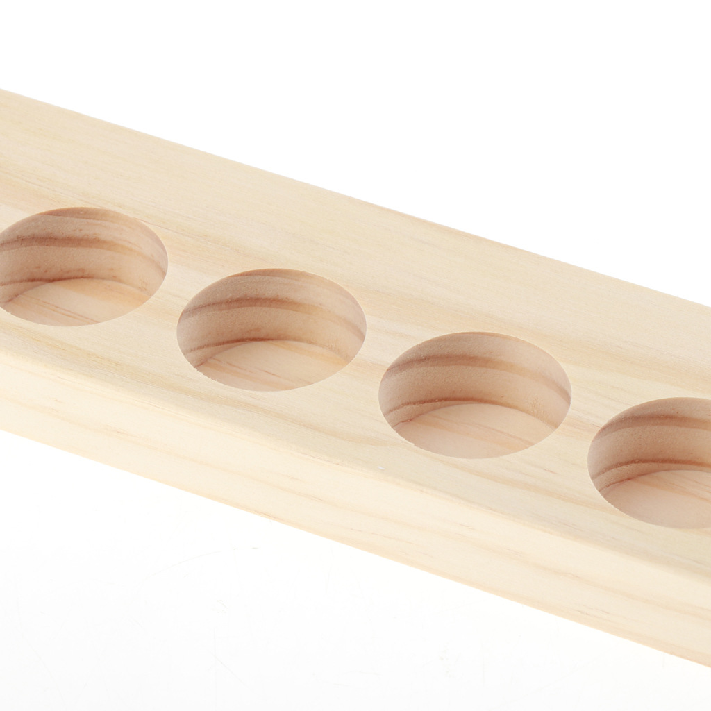 Natural Wooden Essential Oil Holder - Wood Rack Stand for 9 Bottles Organizer of 15ml