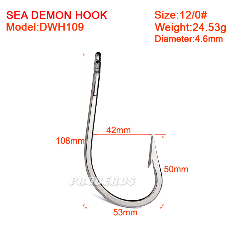 5 Teile/los Stacheldraht Kreis Haken Tackle Set Angelhaken Tiefe Meer Boot Angeln Meer Angeln Edelstahl Haken, stacheldraht Thunfisch Jig Haken – Detail 7