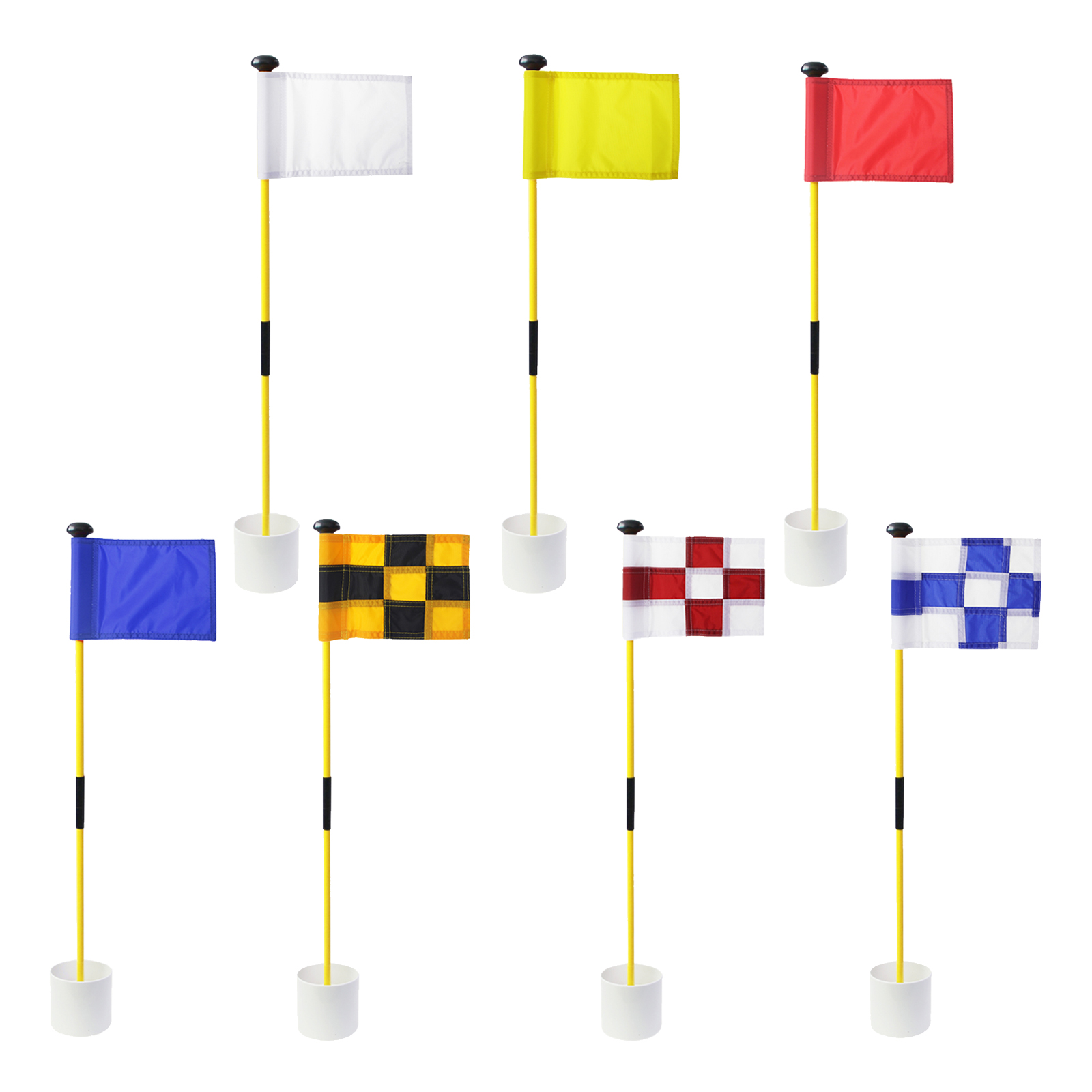 Premium Golf Flag Stick Backyard Garden Cup Folding Flagstick Practice Set