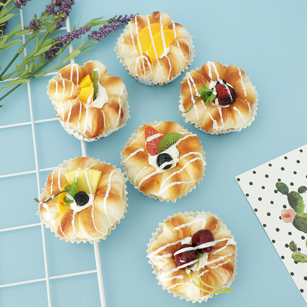 Pack of 6, Fake Bread Lifelike Food Display Kids Tricky Play Toy