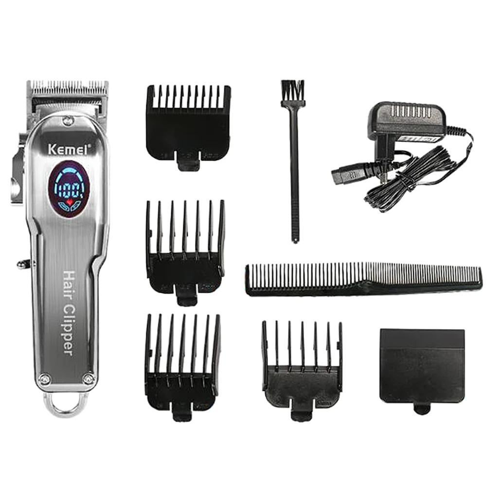 Kemei KM-2002 Metal Electric Hair Clipper Shaver Trimmer Cutter EU Plug