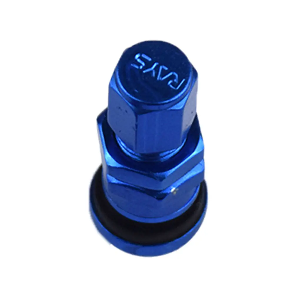 Blue Tubeless Adapter In Wheel Rim Tire Valve Stem  Cover 4 Pcs for Car