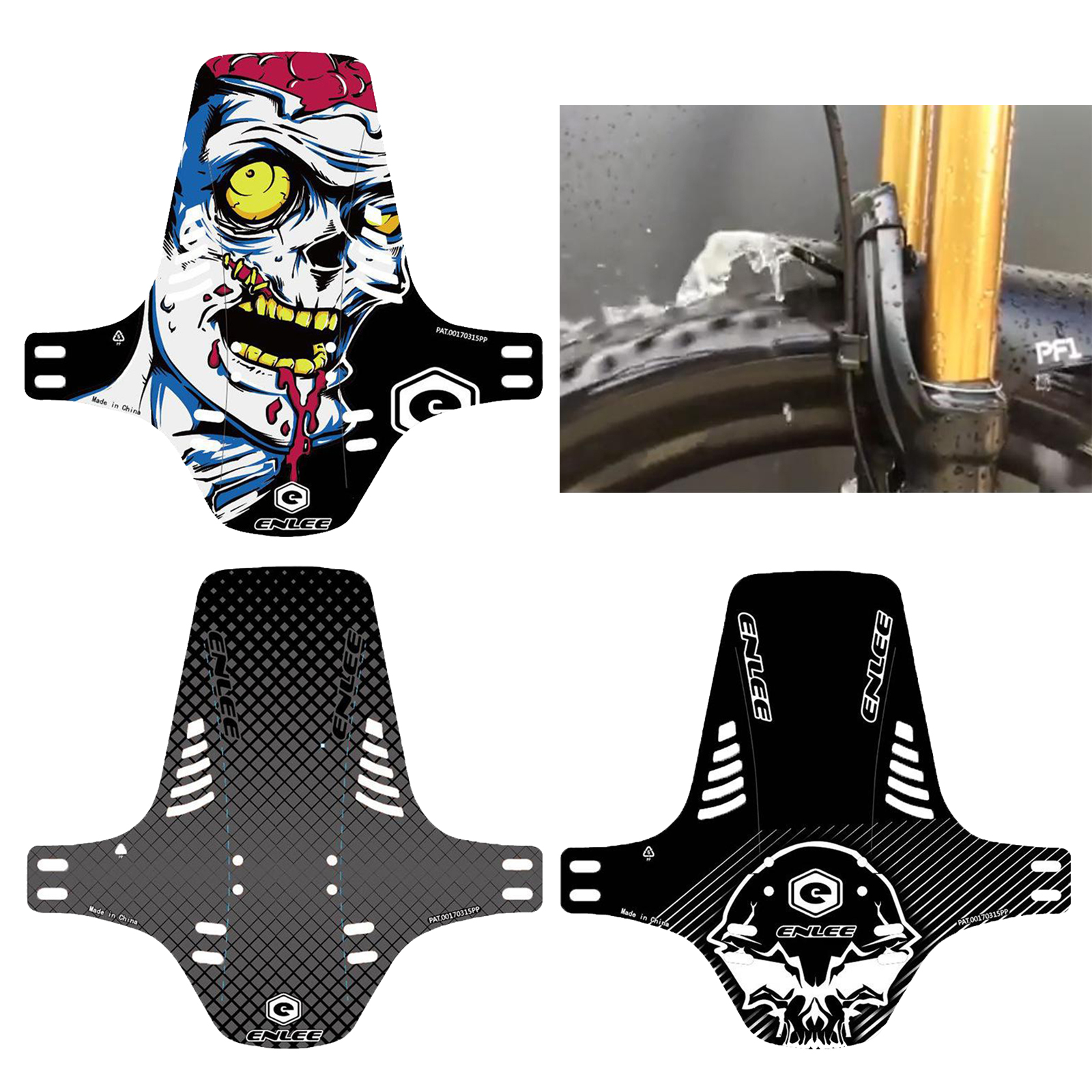 Durable Bike Fender, Mountain Road Bike Mudguards, Flexible Front and Rear Mud Guard Compatible for 26