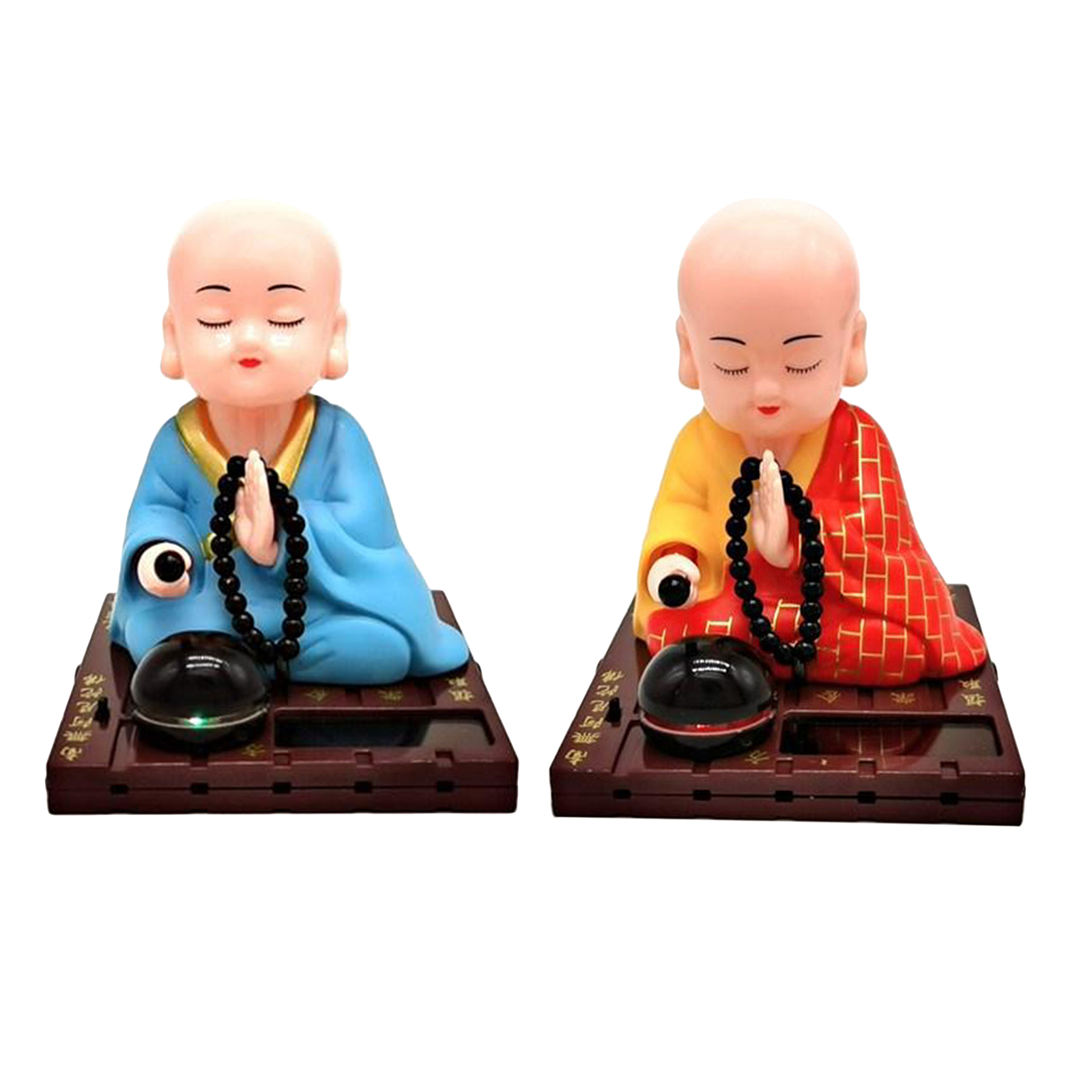 Buddhist Monk Solar Pal The President- Dancing Solar Toy - Car Desktop Office - Fun Toy, 7x7x9cm/2.75x2.75x3.54inch