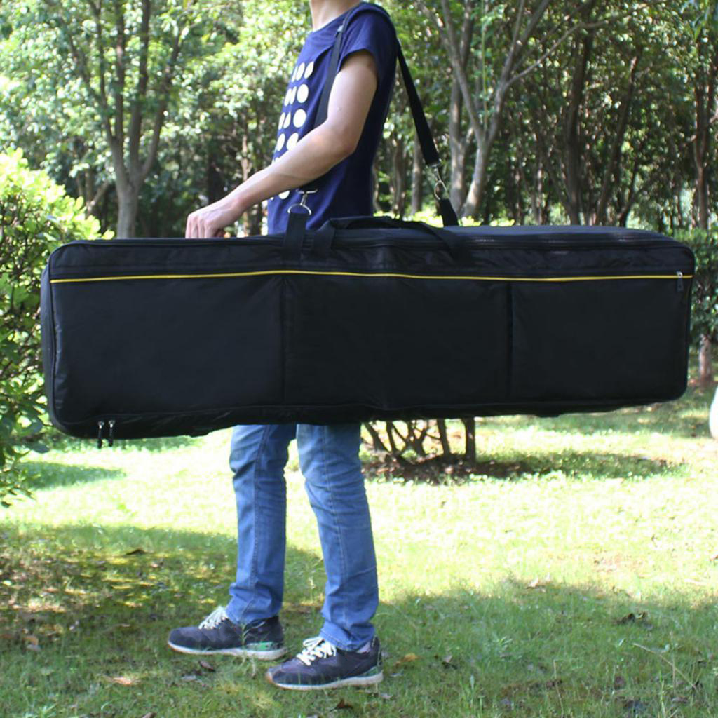 88-key Electronic Keyboards Electric Piano Organ Gig Bag Case Organizer