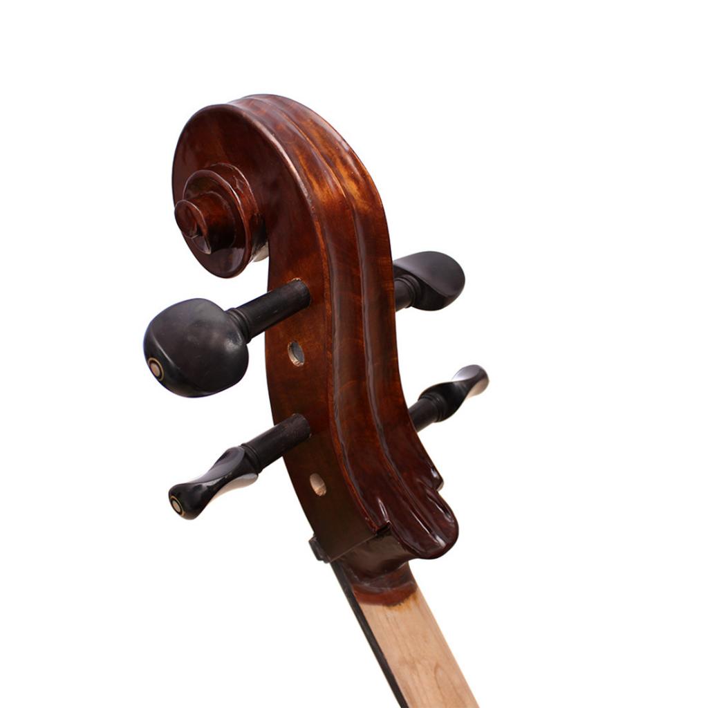 Tooyful Exquisite 4 Pieces Ebony Cello Tuning Pegs Tuners Machine Heads for 3/4 4/4 Cello Replacement Parts