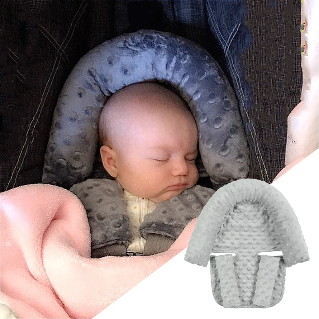 Newborn Universal Baby Head Support Pillow Cushion Headrest Infant Strap Covers Multifuntional Head Protection Carseat Pram