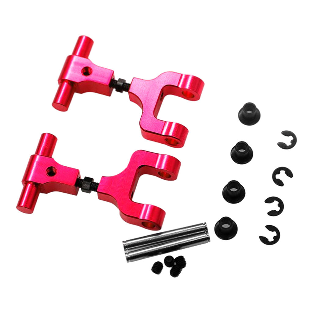 2 Pieces Aluminum Alloy A-Arms Upgrade Adjustable 1:10 Scale for Tamiya TT02 RC Car Accessories Parts Replacement DIY