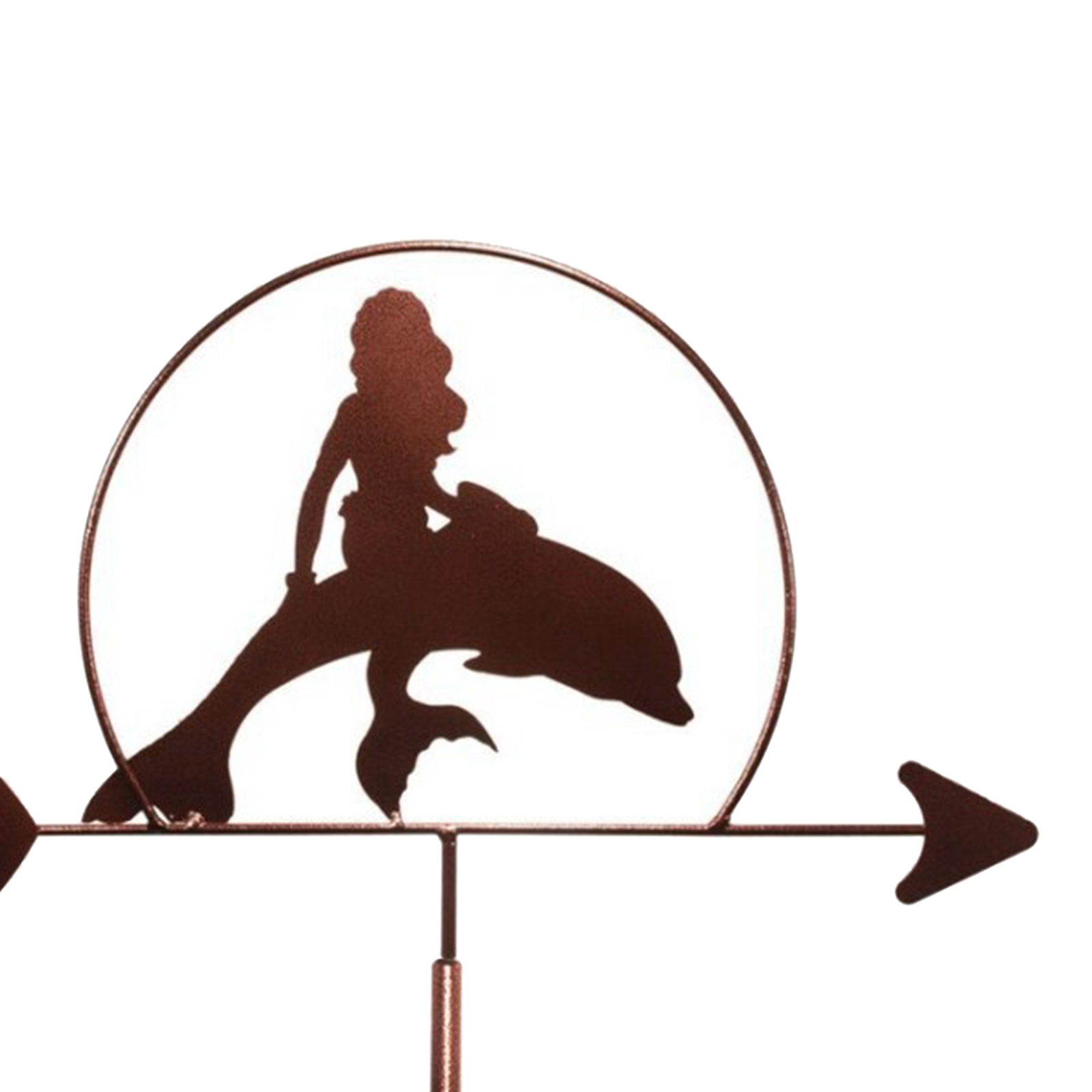 Stainless Metal Mermaid Weathervane Roof Mount Weather Vane Farm Stake