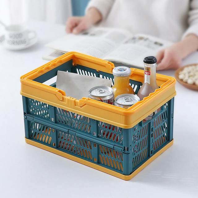 1-4pcs Plastic Small Basket with Handle Box Sundries Storage Box