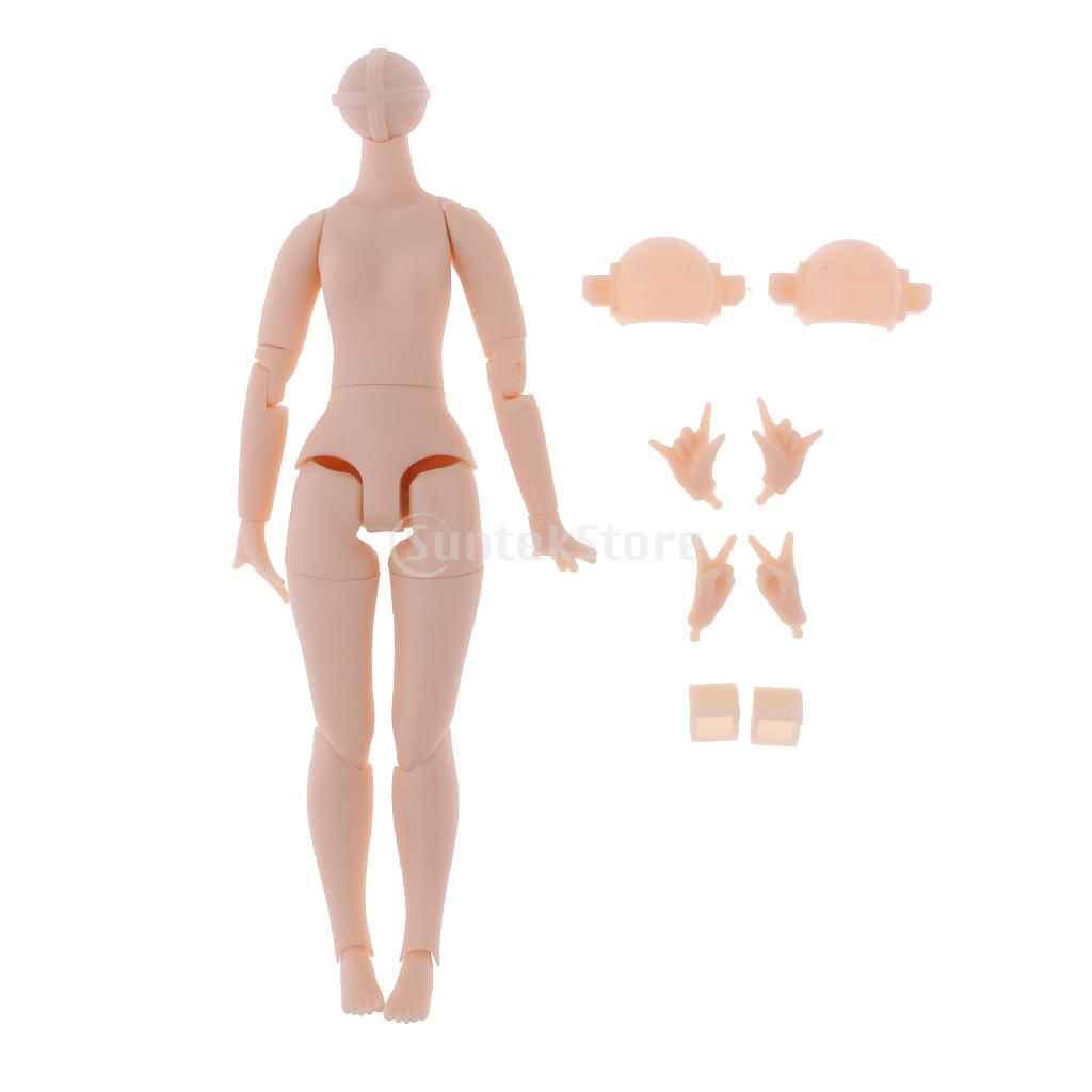 20 Jointed Nude Body W/Hands Set For 20cm Neo Middle Blythe Doll DIY Making