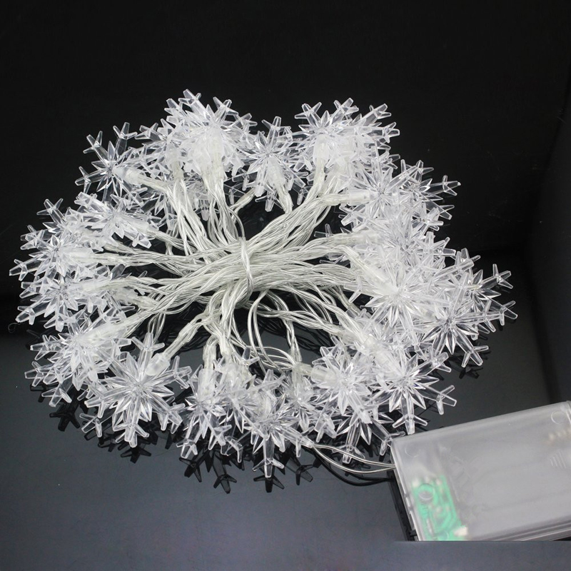 Floco de Neve Luzes da Corda Alimentado por Bateria Festa ao ar Decoração do Ano Cintilação Guirlandas Árvore Natal Cortina Lâmpada Feriado Livre Novo Led 10 cortina lâmpada feriado festa ao ar livre decoração do ano novo