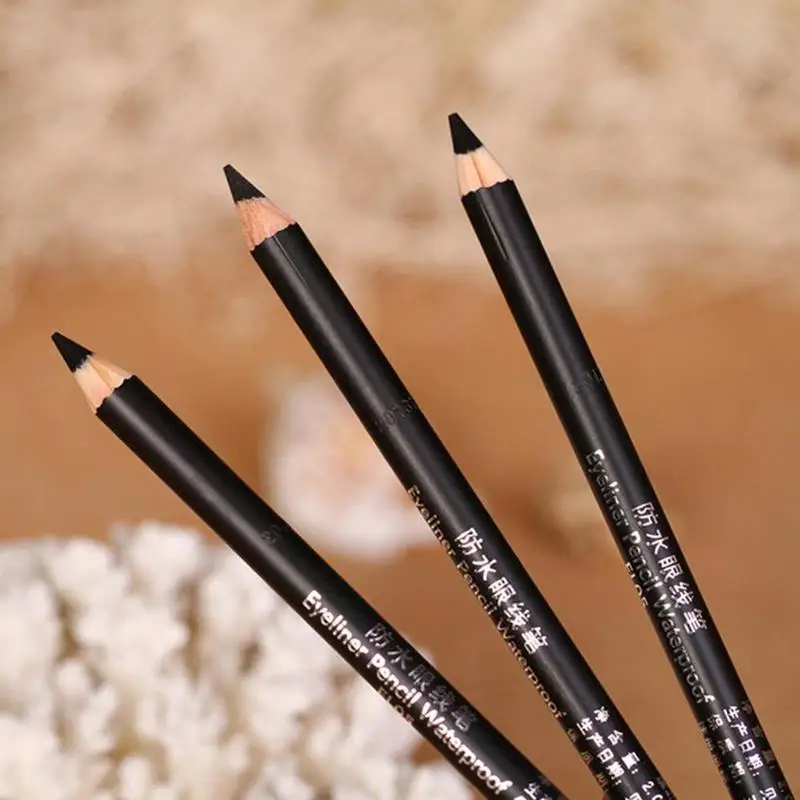 1pc Black Long Lasting Eye Liner Pen Waterproof Eyeliner Smudge-Proof Cosmetics Tool Beauty Makeup Not Blooming Eyeliner Pencil