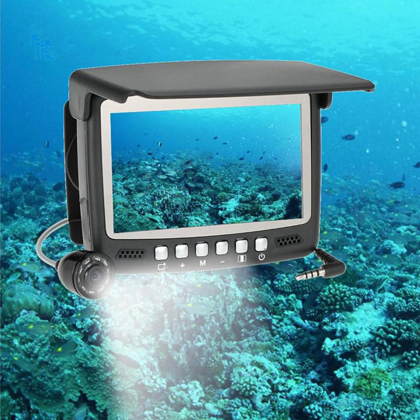 Underwater Fishing Camera DVR Fish Finder Infrared LED Fishing Video Camera with 4.3 inch Monitor for Kayak Boat Sea Fishing