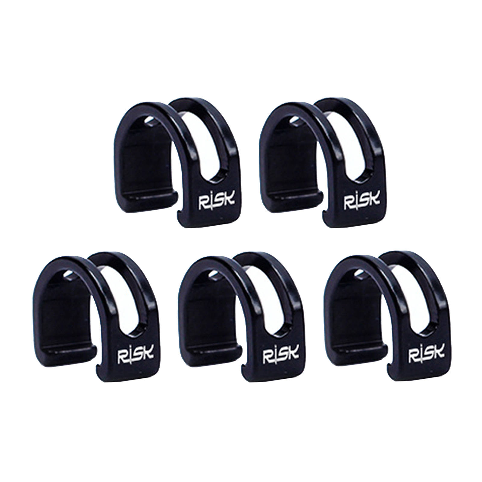 8x Bicycle C-Clips Clamps Housing Hose Guide Shifter Aluminum Alloy Clamp U Shaped Buckle for Brake Cable Derailleur Shifter MTB