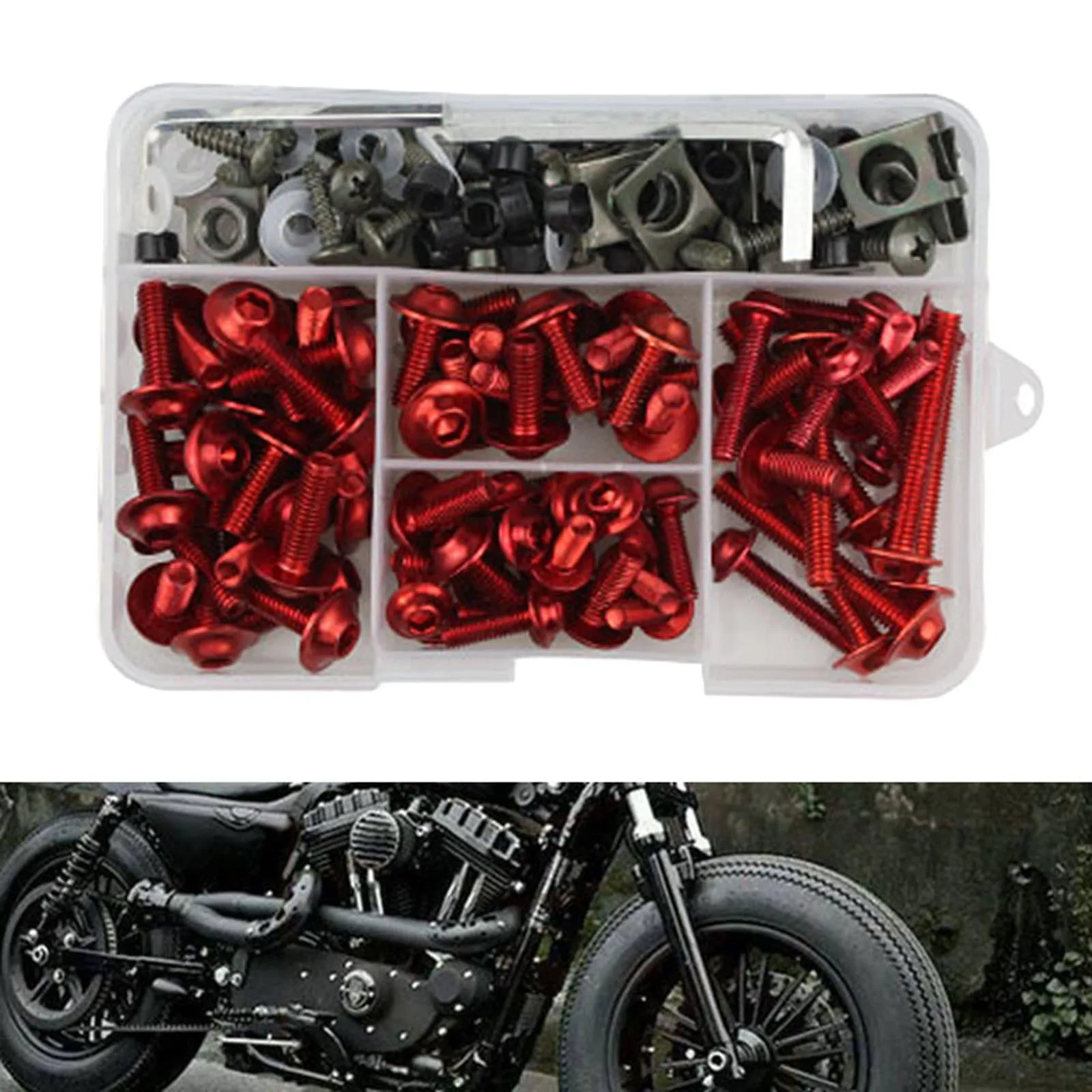 Side Fairings Bolt Kits Washer with Push Clips Durable Replaces with Spanner Accessory Bolt Tool