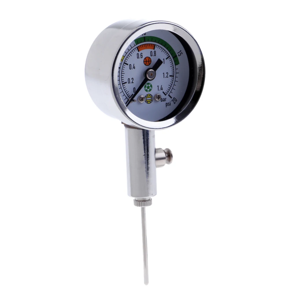 Ball Pressure Gauge, ure Gauge For Basketball Socce Football Volleyball Silver Color