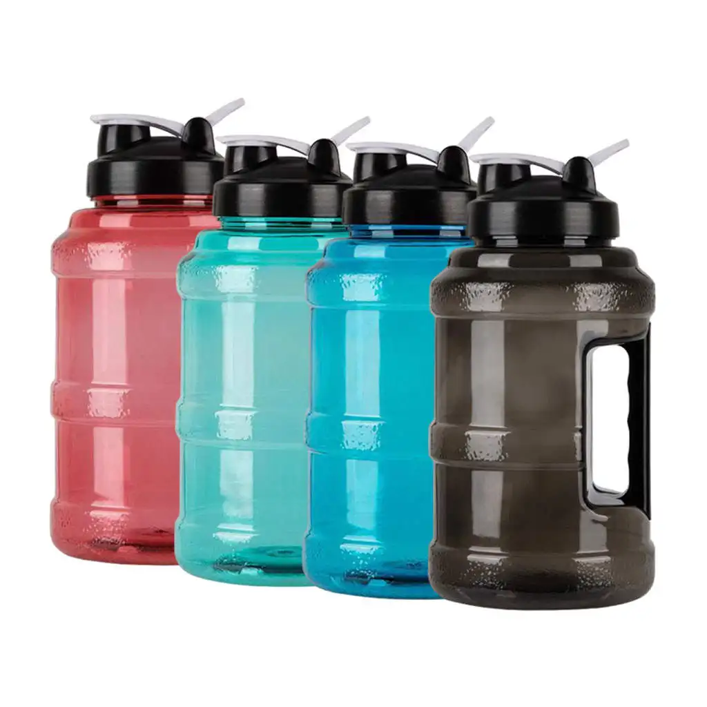 Sports 2500ml Water Bottle Leakproof Flip Top Plastic Motivational Gear Hydration Large for Camp Bicycle School Fitness Gym