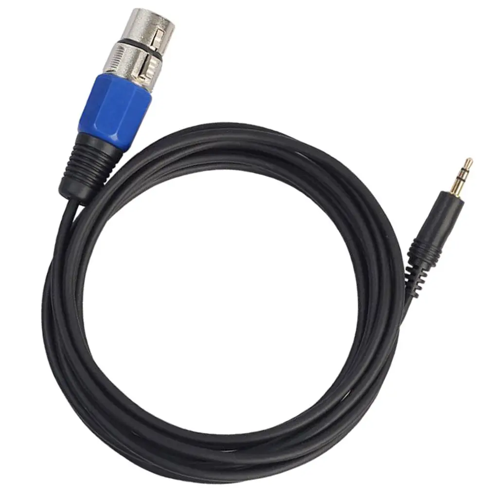 3.5 Mm Male Plug to 3-Pin XLR Female Audio Cable Blue Head 1.5 M for Mixer