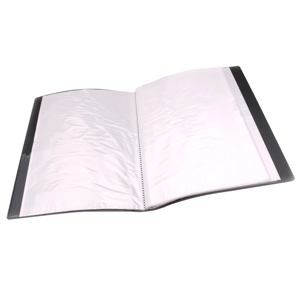 A4 Size Music Note Folder Documents Files Holder 40 Page Black