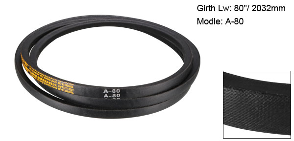 Uxcell A72-A85 Drive V-Belt Girth 72 Inch-85 Inch Industrial Power Rubber Transmission Belt